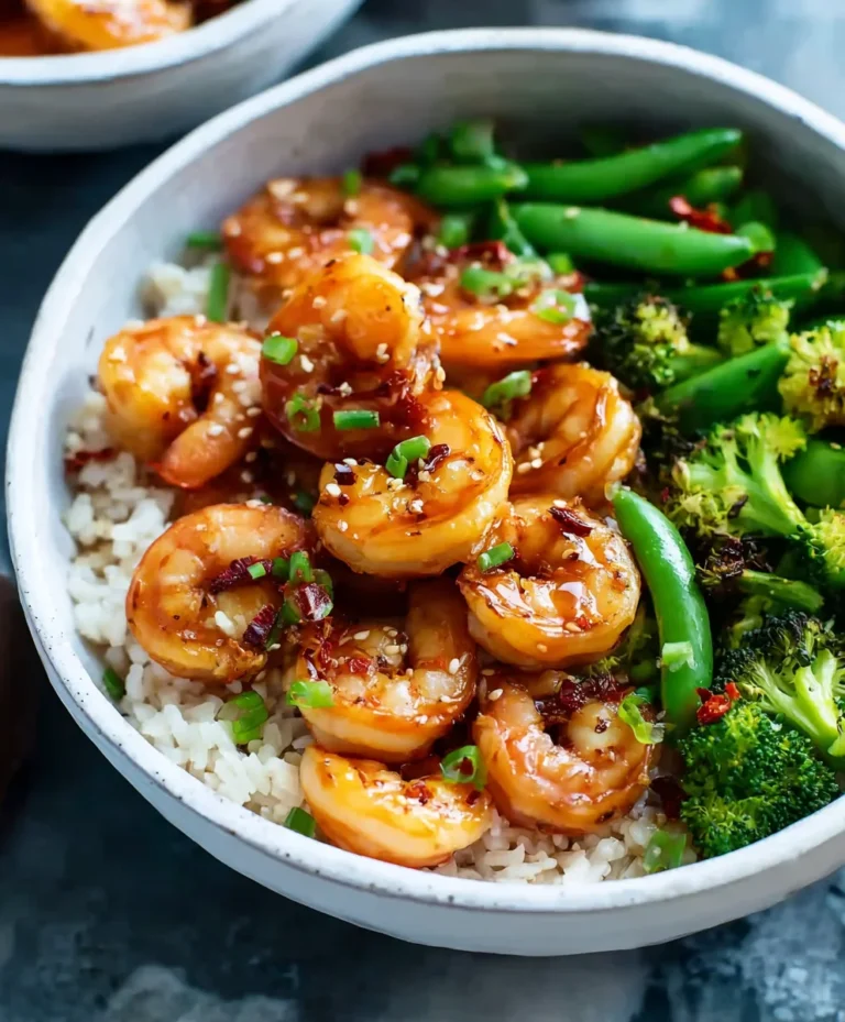 Honey Garlic Shrimp Bowls-Easy Flavorful Meal