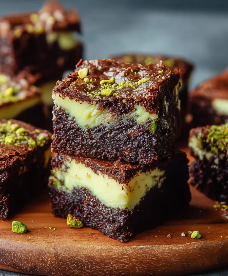 Pistachio Cheesecake Brownies- Decadent Dessert Bliss