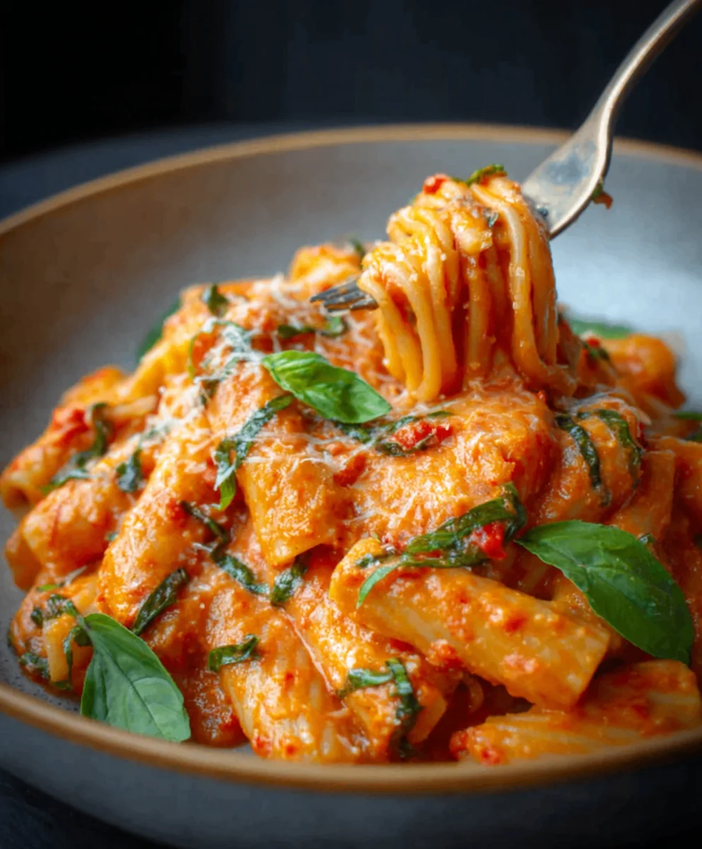 Creamy Tomato Garlic Pasta-Quick & Easy Recipe