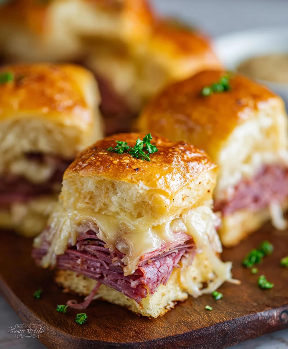 Mini Reuben Sliders- Beefy & Delicious Bites