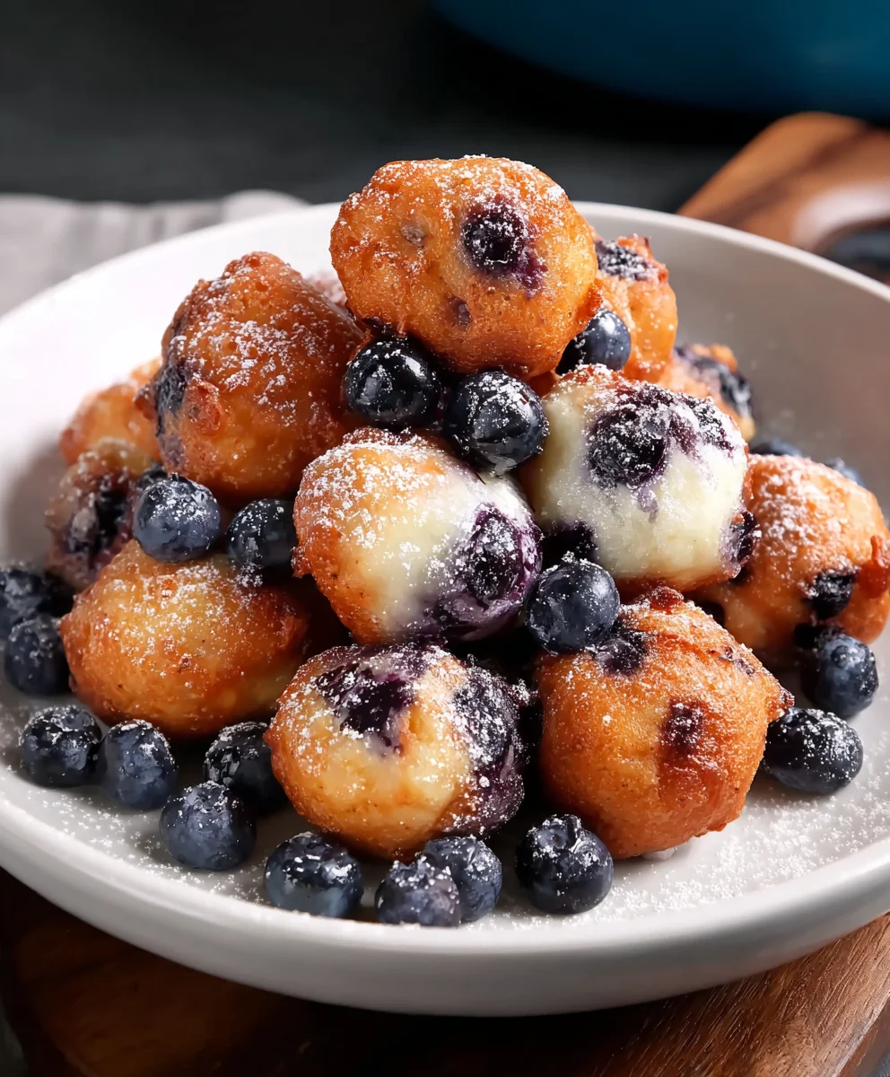 Mini Blueberry Fritters-Easy Delicious Bites