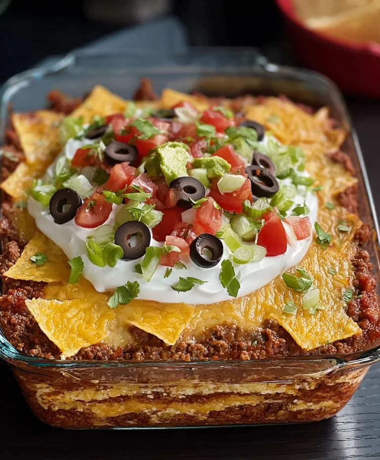 Easy Layered Taco Bake Recipe – Delicious Beef Dinner