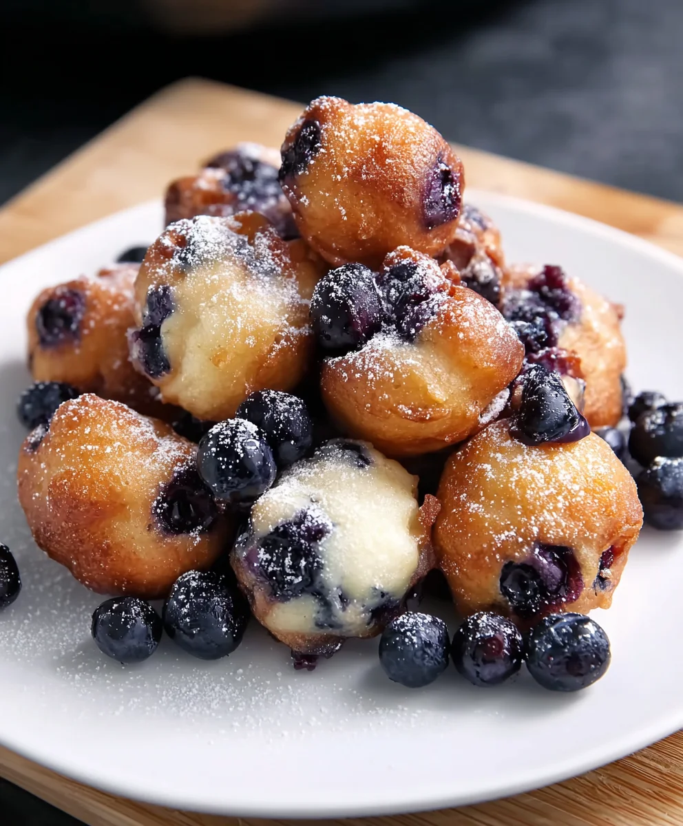 Mini Blueberry Fritters-Easy Delicious Bites