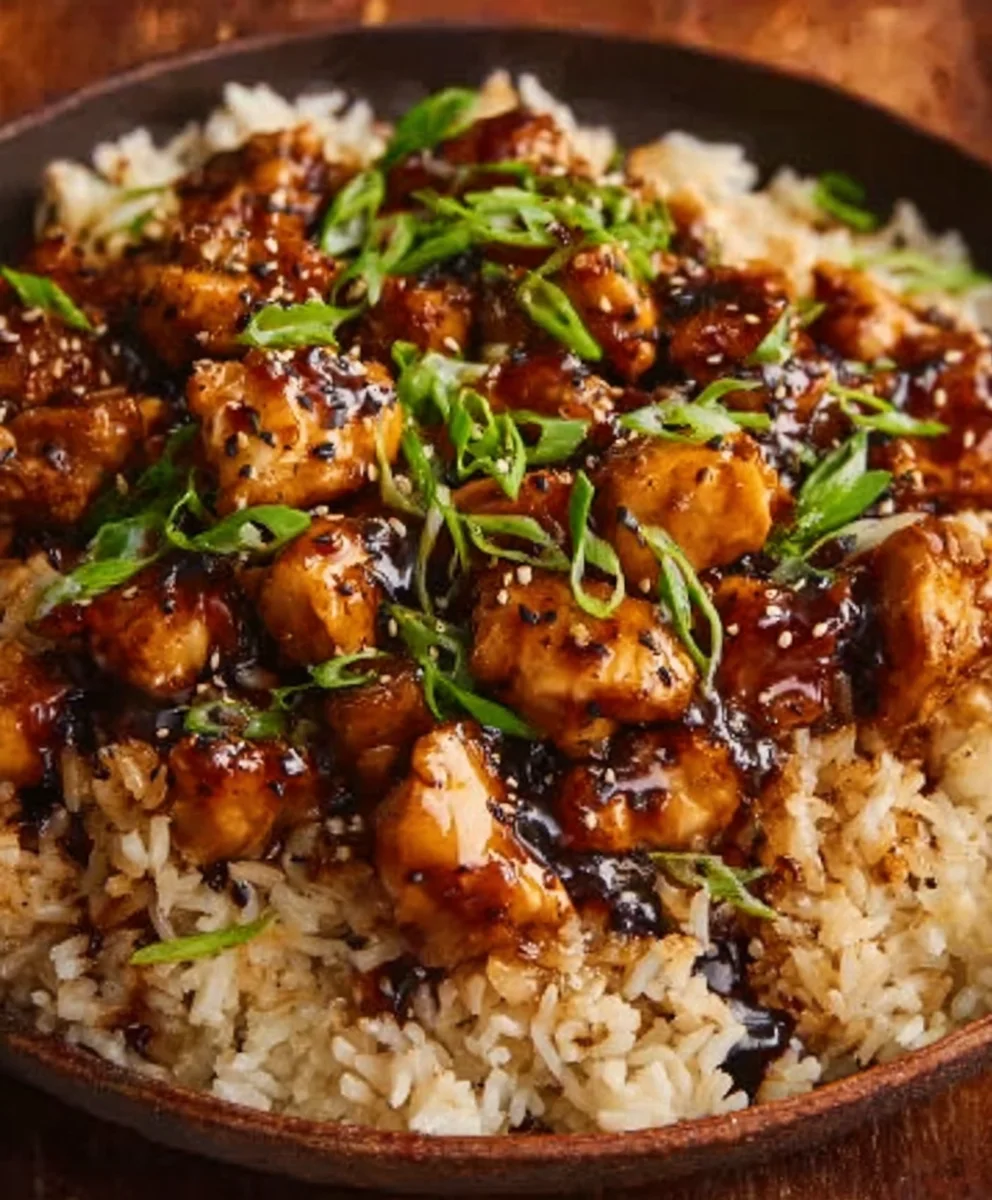Sweet Honey BBQ Chicken Rice Recipe