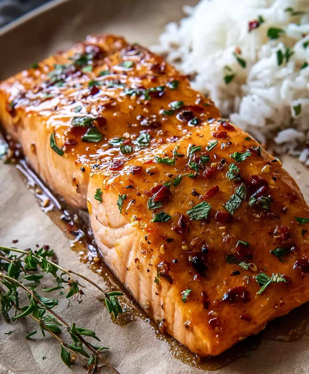 Hot Honey Glazed Salmon - Sweet Spicy Salmon Recipe