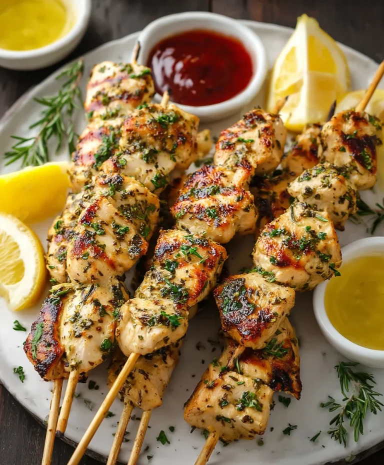 Lemon Herb Beef Skewers – Easy Flavorful Recipe