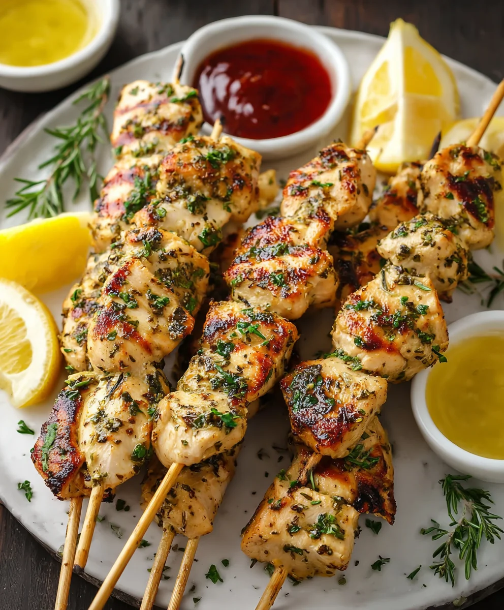 Lemon Herb Beef Skewers - Easy Flavorful Recipe