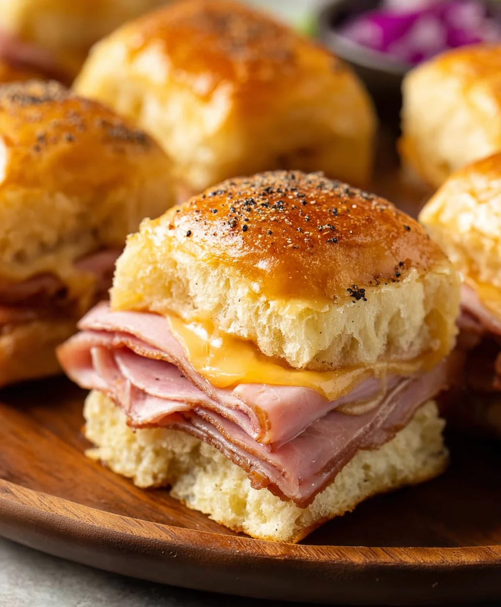 Beef Beef Ham Cheese Sliders - Easy Appetizer Recipe