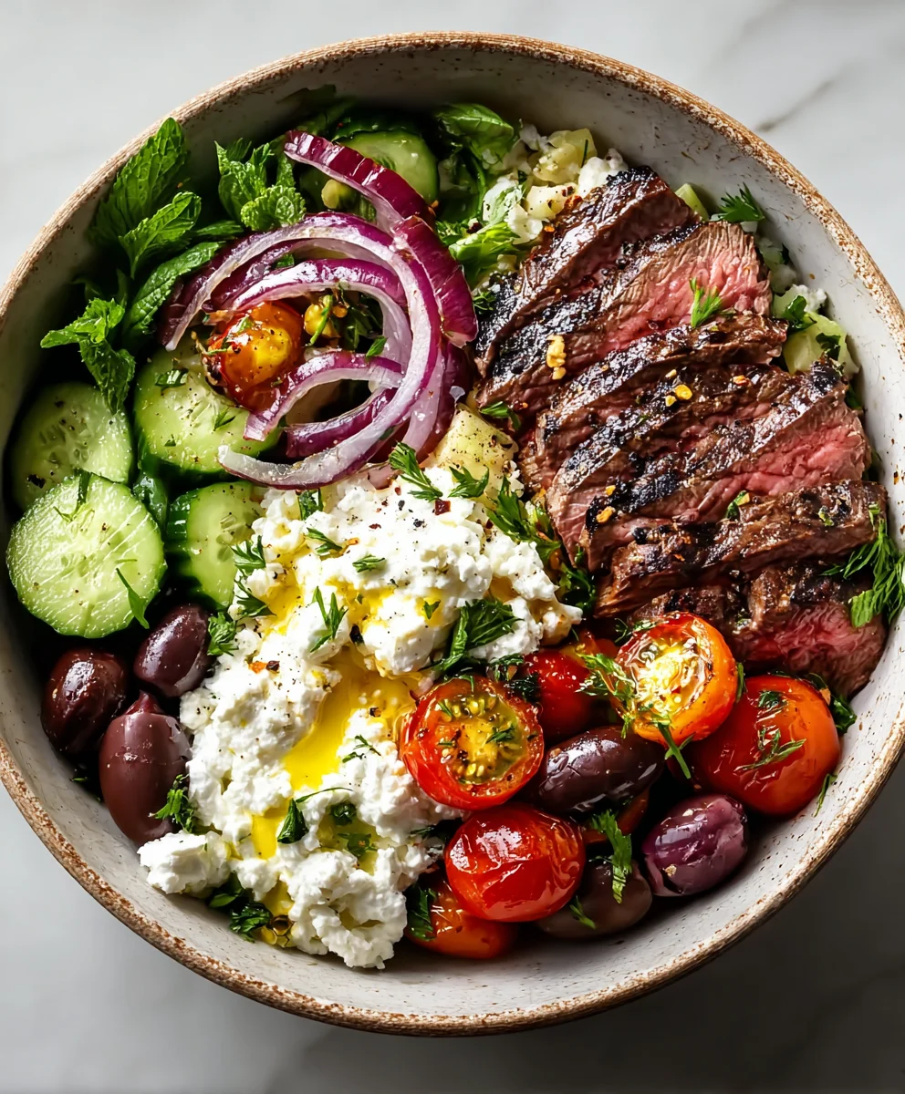 Mediterranean Steak Bowl - Easy Flavorful Recipe
