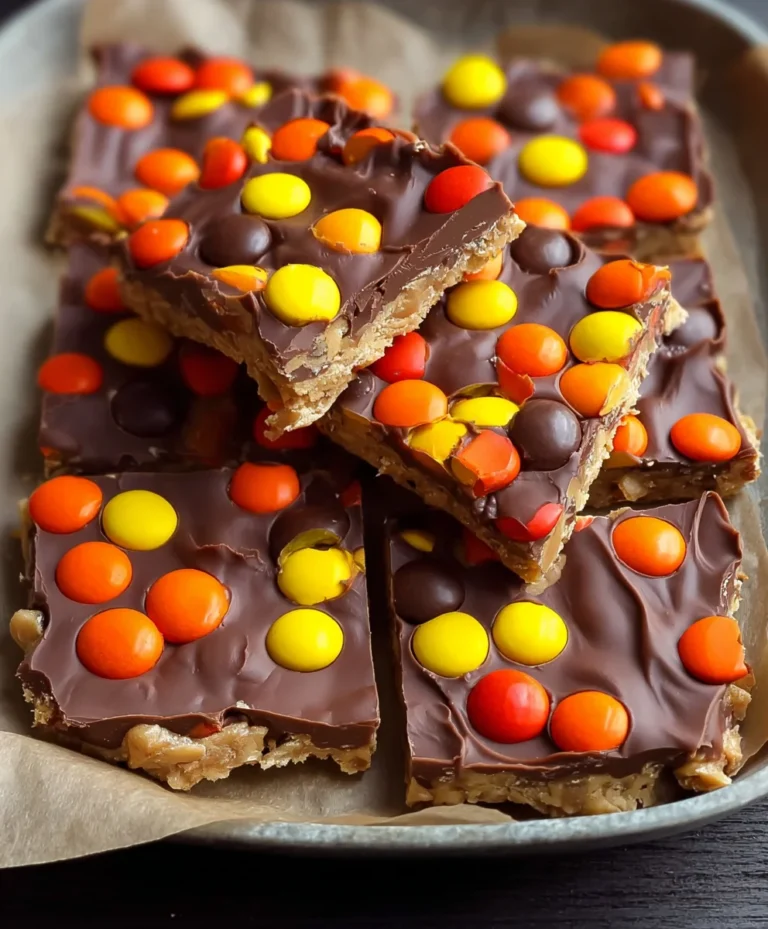 Reese’s Pieces Peanut Butter Bark Recipe-Easy Treat