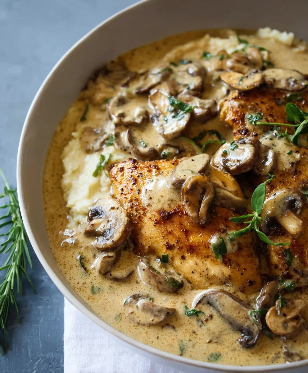 Creamy Mushroom Chicken-Easy Dinner Delight
