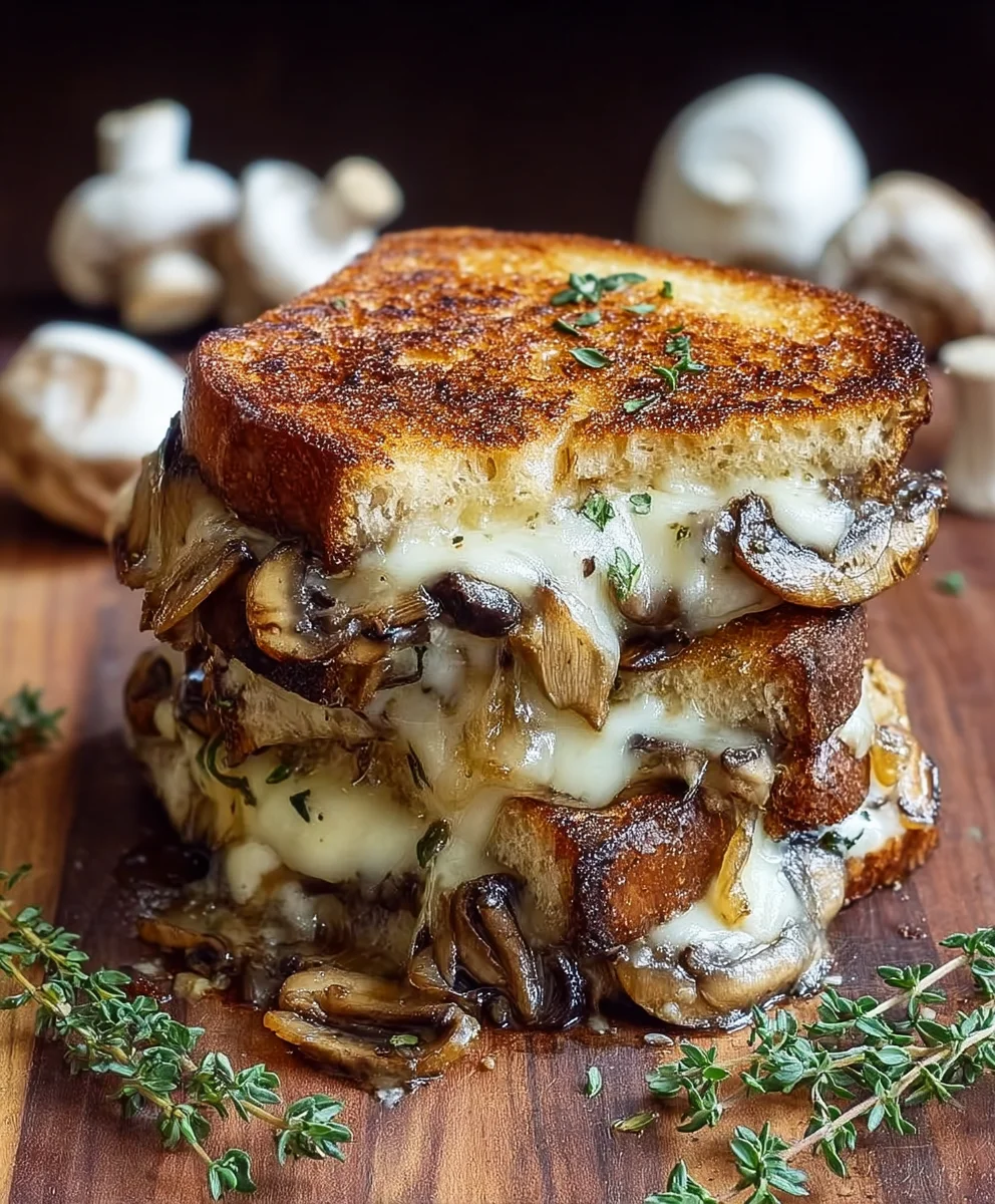 Caramelized Mushroom Grilled Cheese Sandwich Recipe