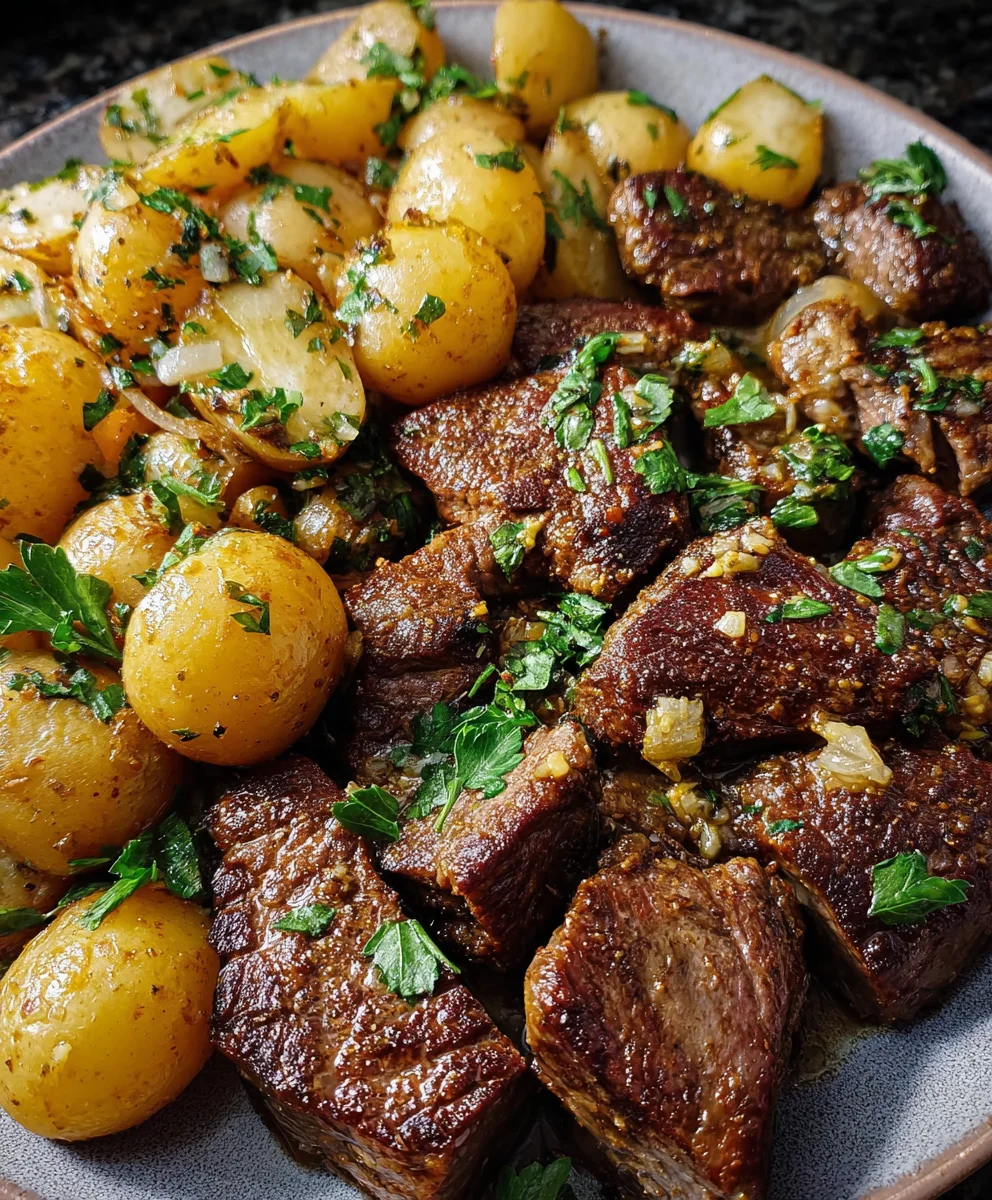Garlic Butter Beef Steak and Potatoes Recipe