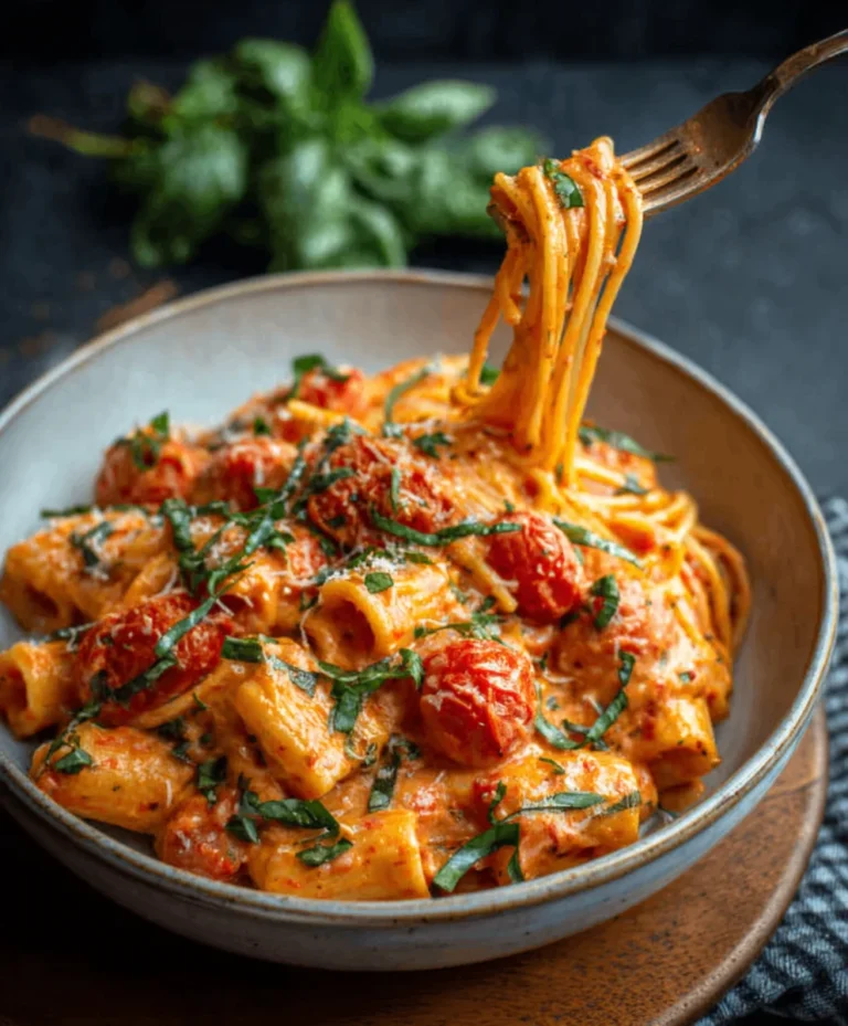 Creamy Tomato Garlic Pasta-Quick & Easy Recipe