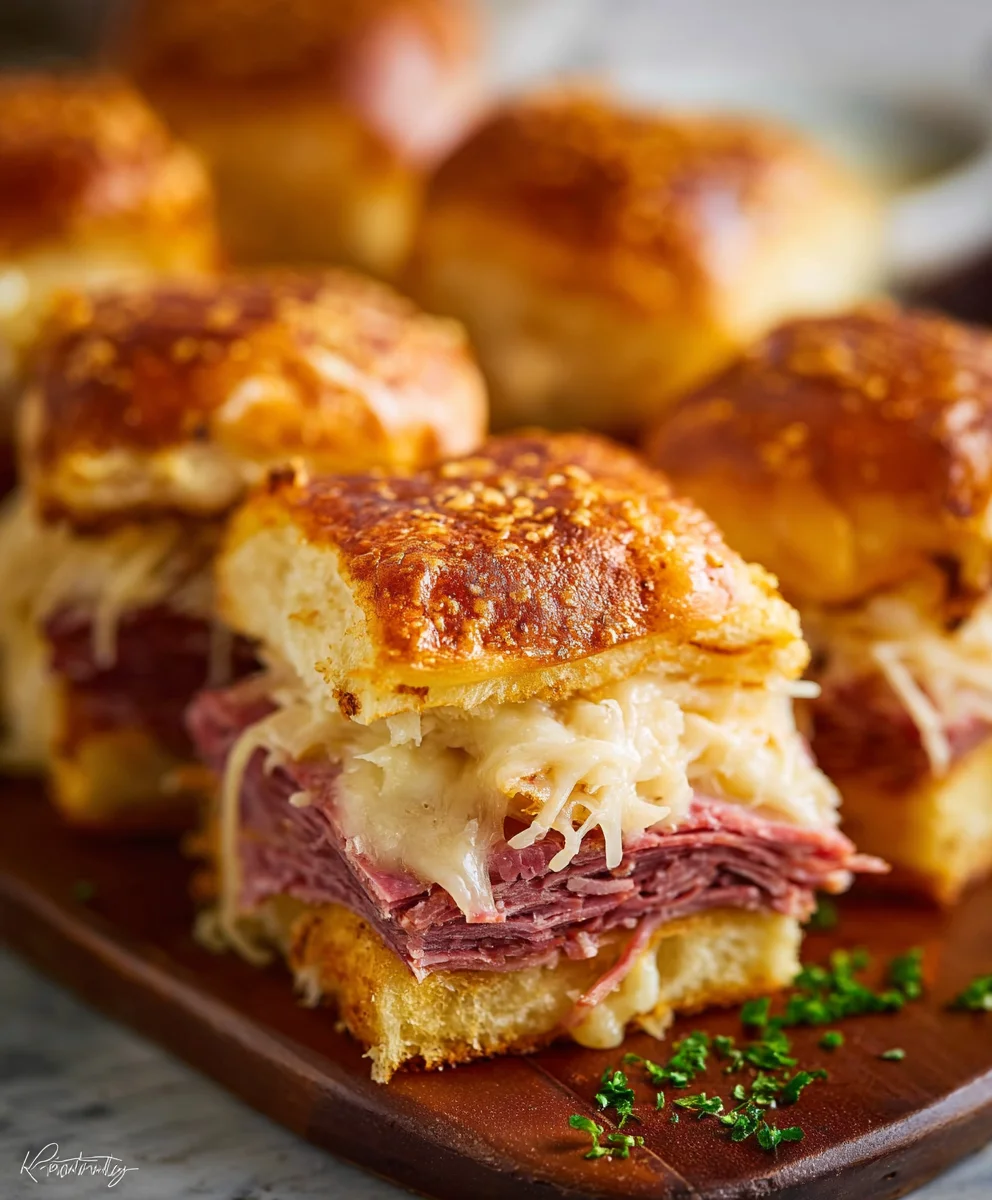 Mini Reuben Sliders- Beefy & Delicious Bites