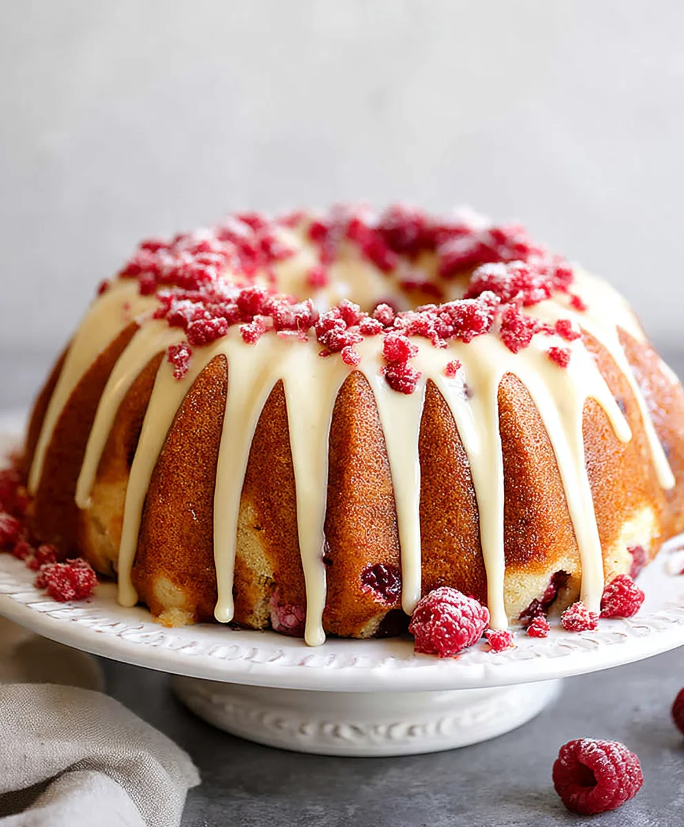 Raspberry White Chocolate Bundt Cake Recipe