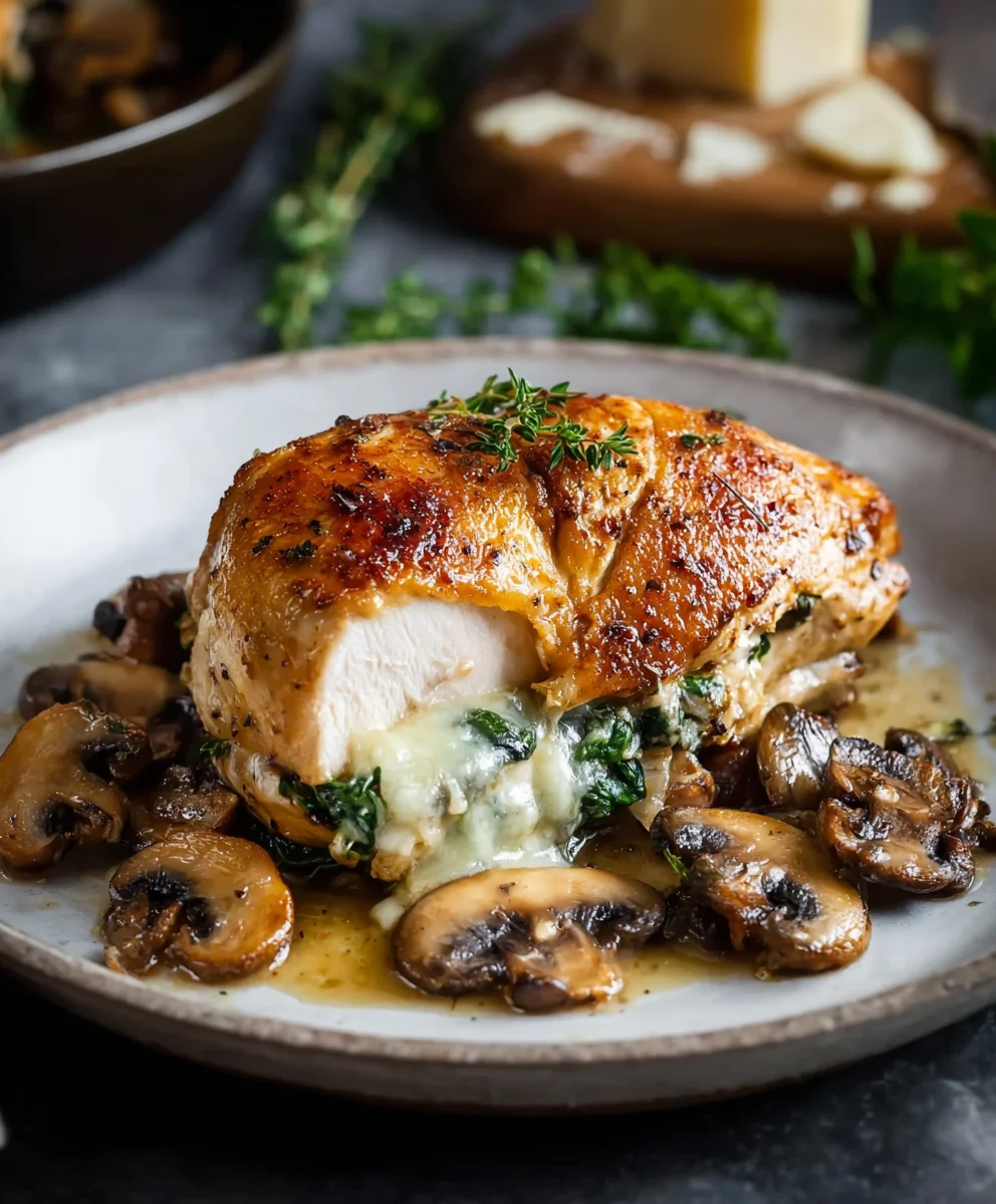 Quick Mushroom Stuffed Chicken Breast Easy Recipe