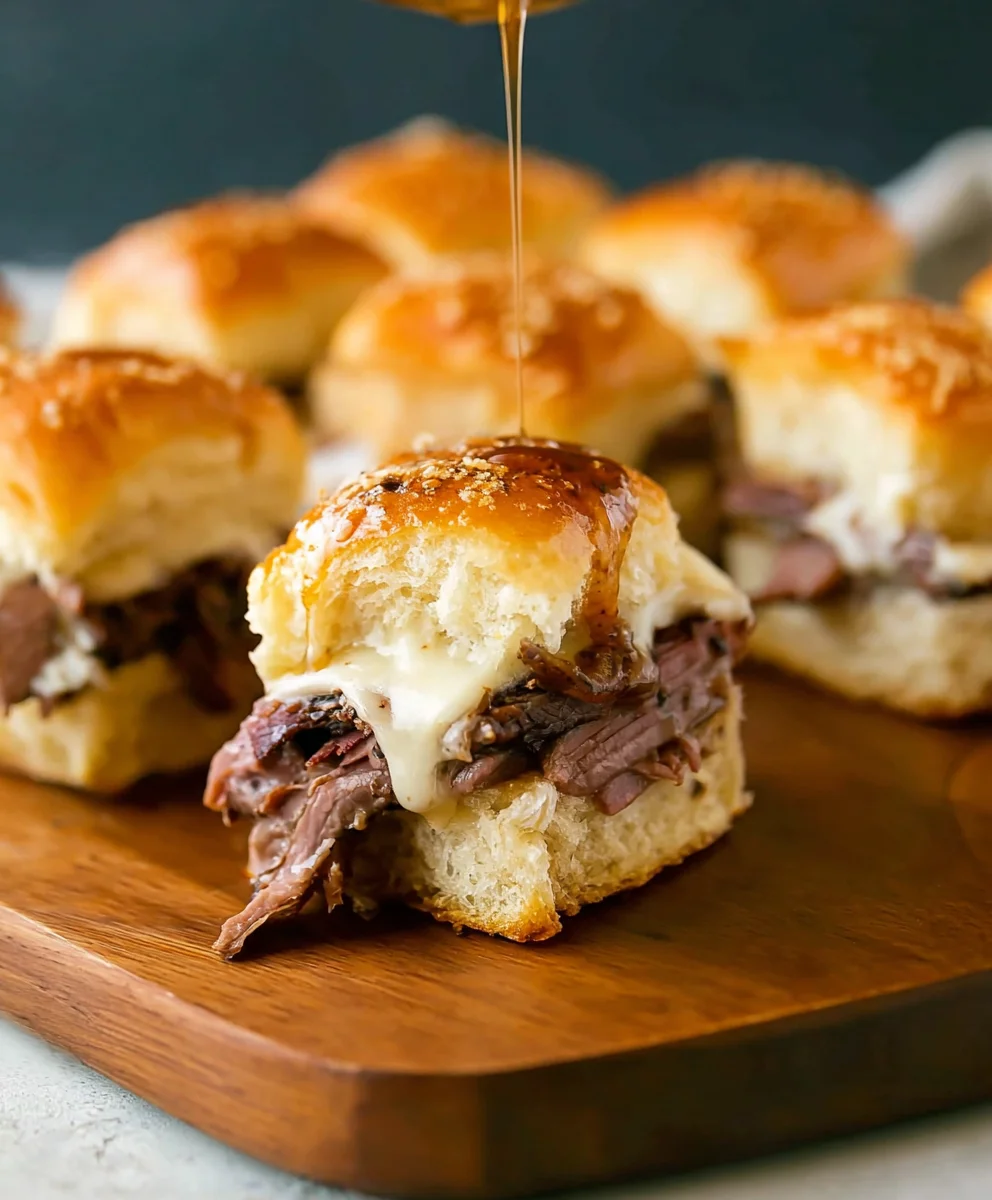 Easy French Dip Sliders - Savory Beef Bites