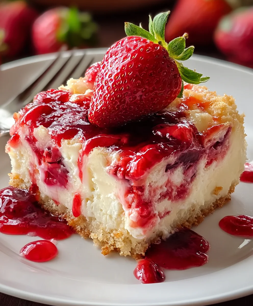 Strawberry Cheesecake Dump Cake - Easy Dessert Recipe