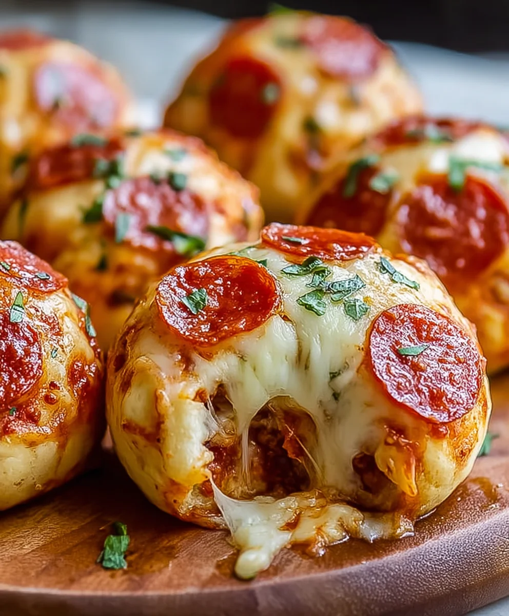 Cheesy Beef Beef Pepperoni Pizza Bombs-Easy Recipe
