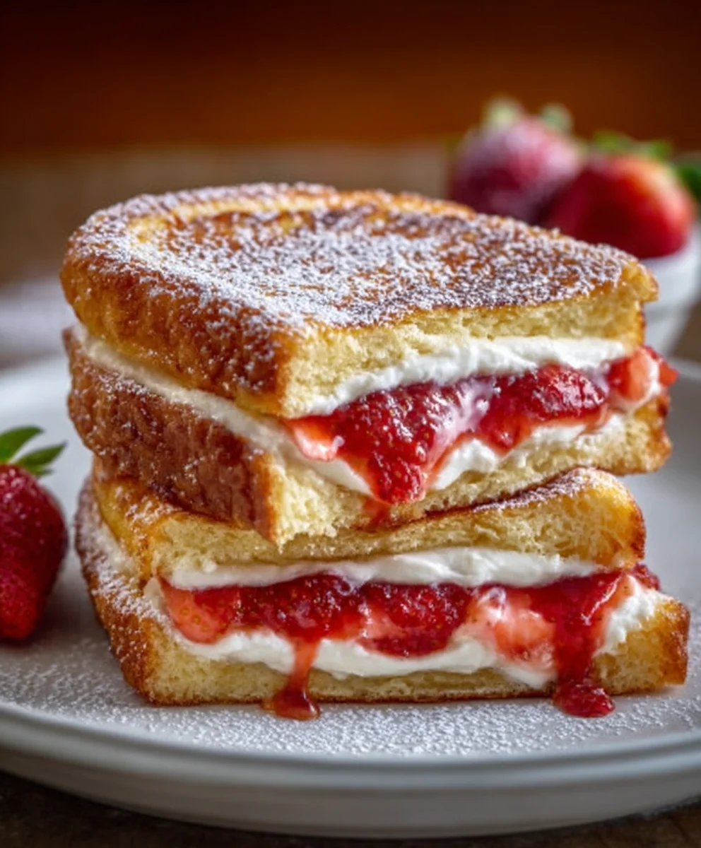 Fried Strawberry Cheesecake Sandwiches-Sweet Treat