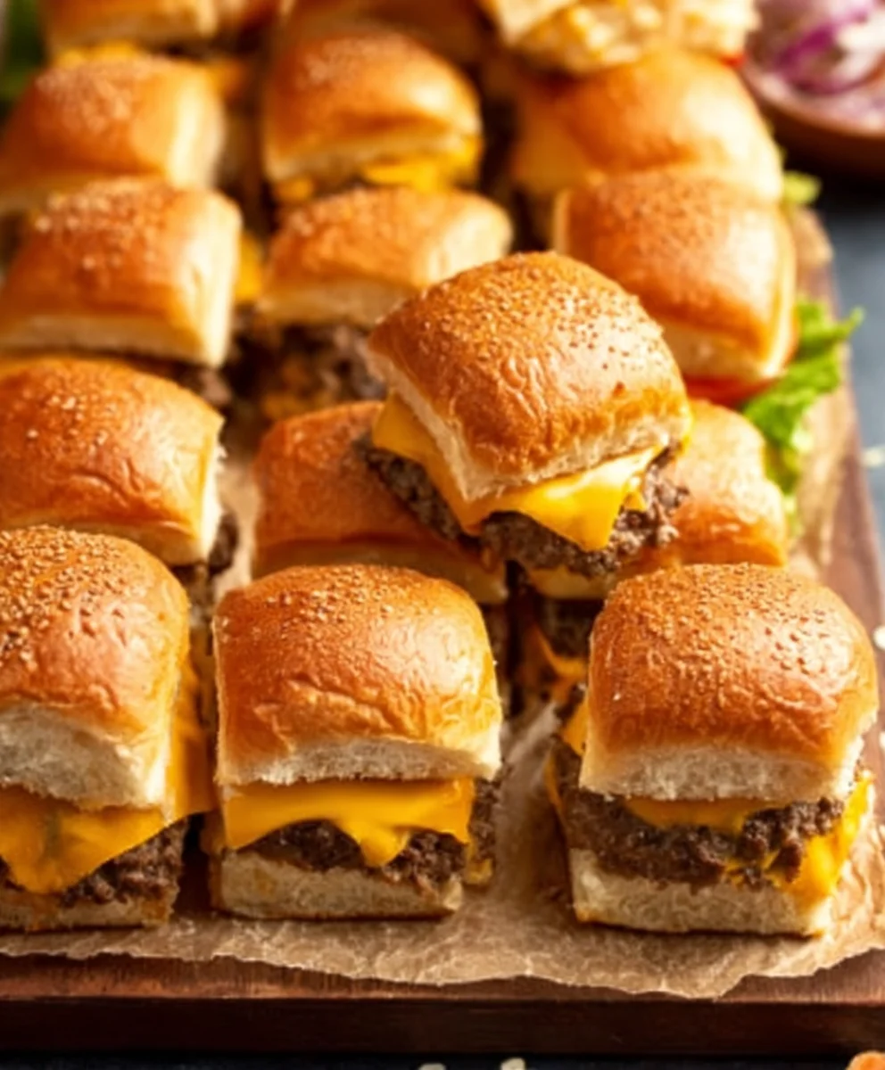Easy Cheeseburger Sliders-Quick & Delicious Mini Beef Burgers
