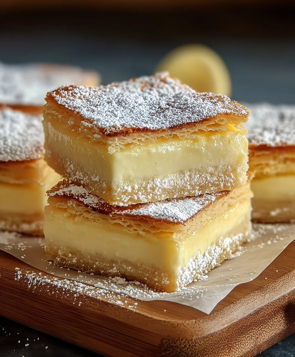 Vanilla Custard Cream Squares-Easy Dessert Recipe
