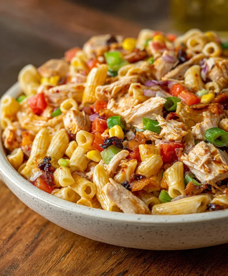 BBQ Chicken Pasta Salad- Crowd Pleaser Recipe