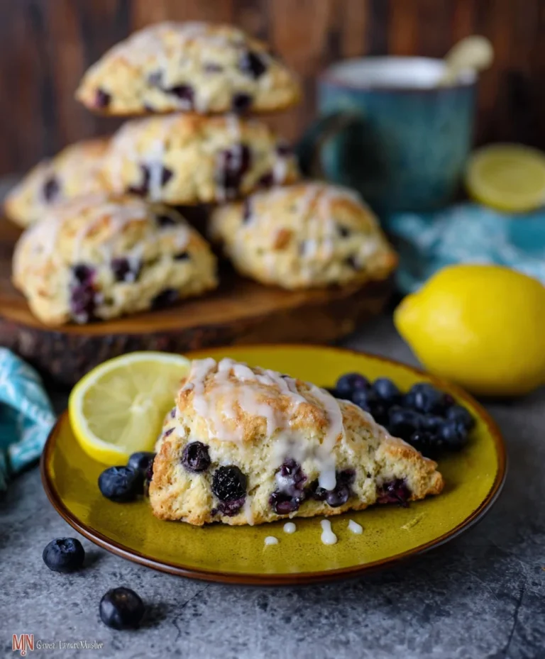 Sourdough Discard Blueberry Lemon Scones Delicious Recipe
