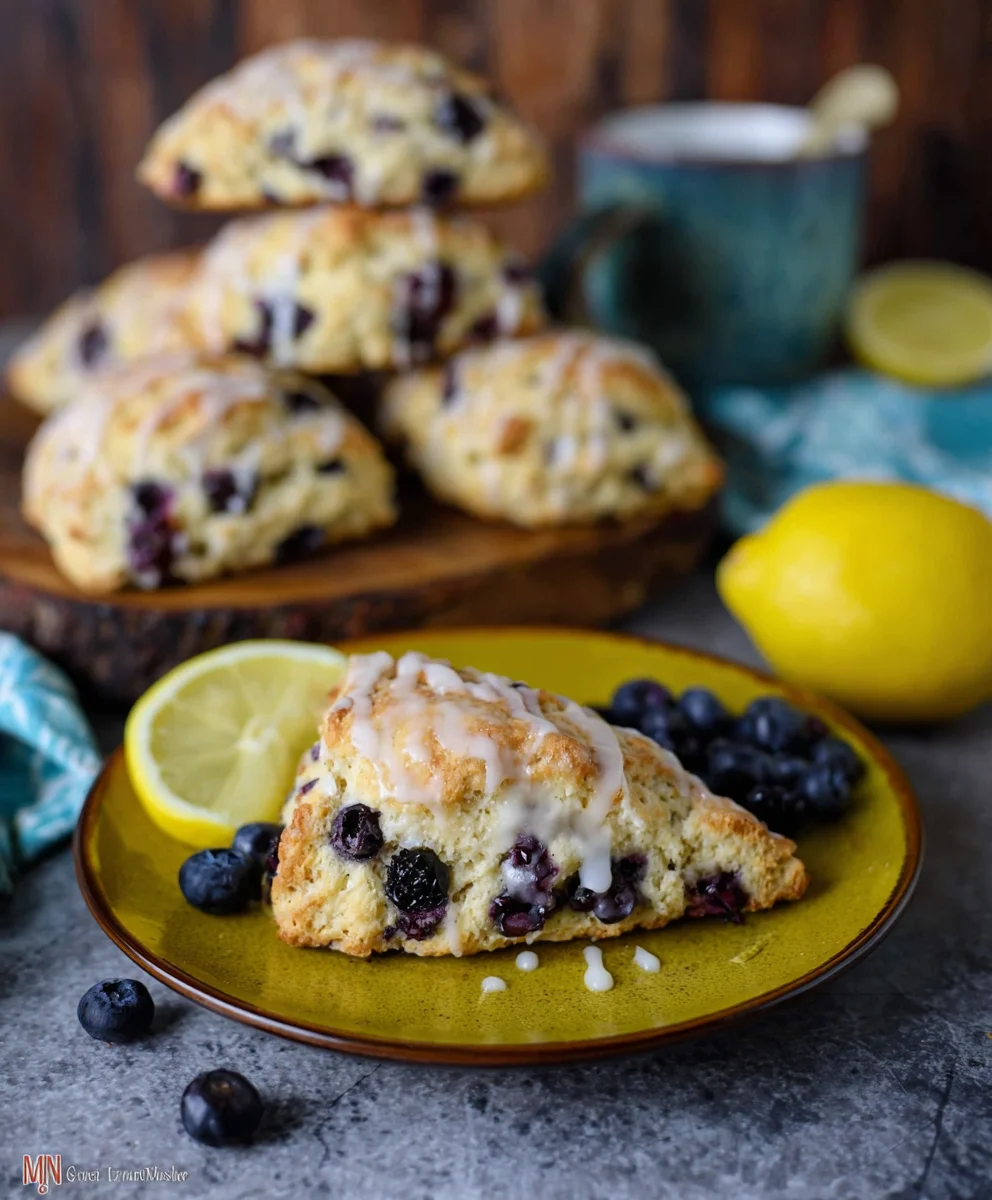 Sourdough Discard Blueberry Lemon Scones Delicious Recipe
