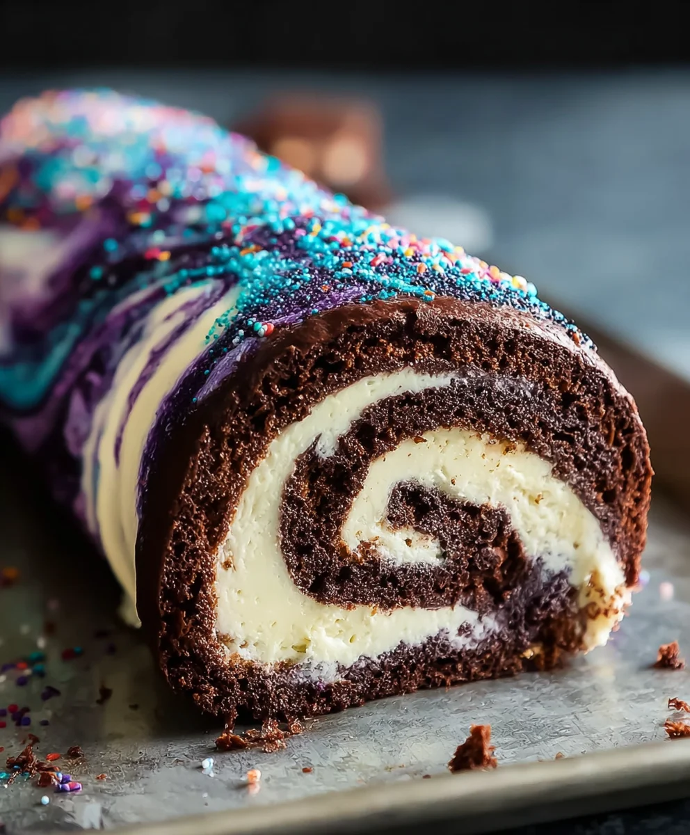 Galaxy Cake Roll- Swirls of Cosmic Flavor