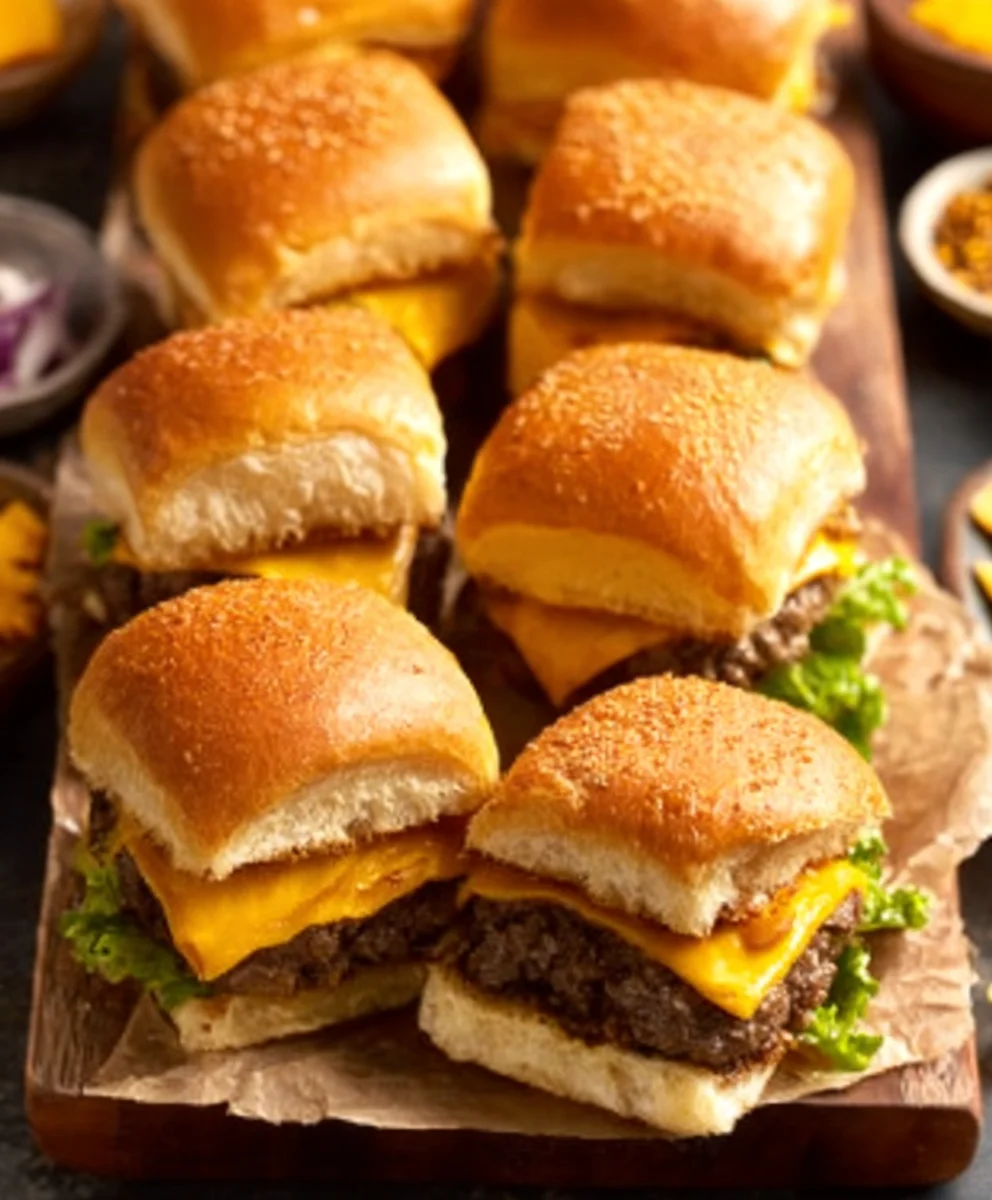 Easy Cheeseburger Sliders-Quick & Delicious Mini Beef Burgers