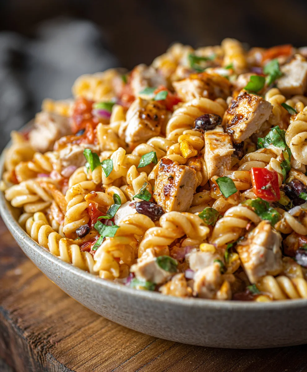 BBQ Chicken Pasta Salad- Crowd Pleaser Recipe