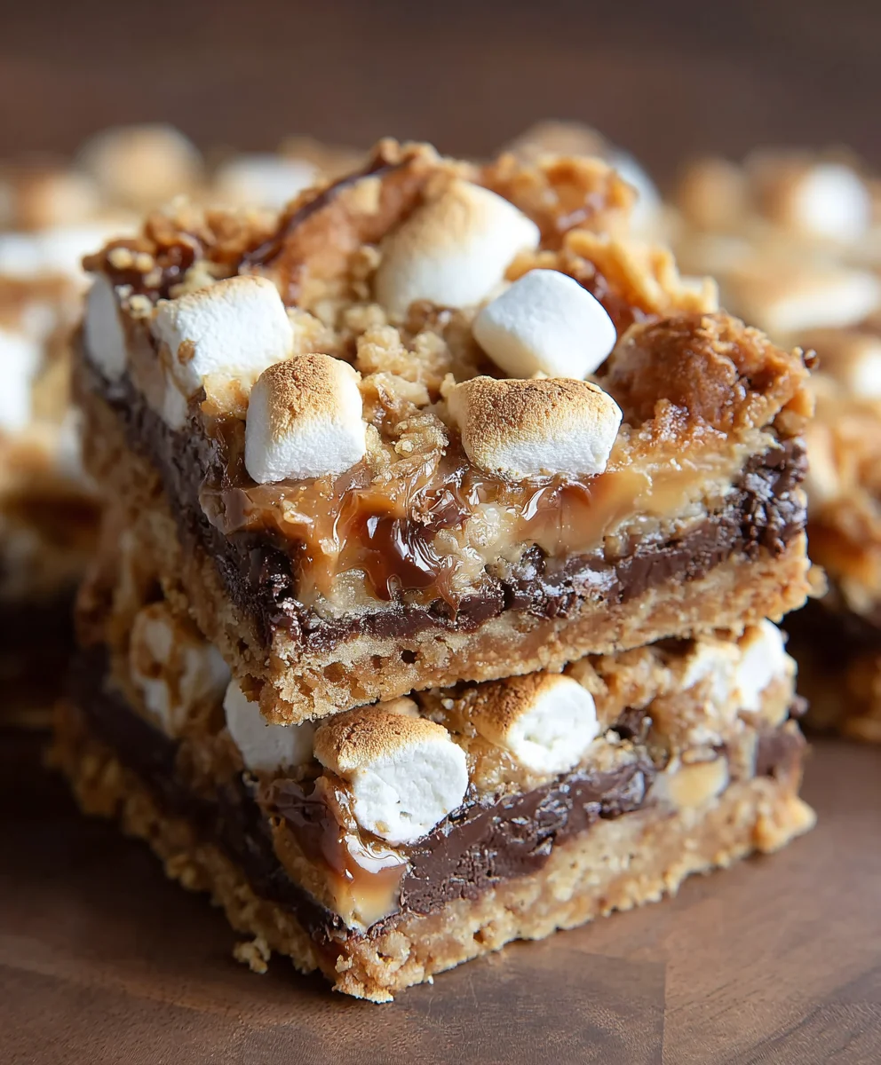 Smores Seven Layer Bars-Easy Delicious Dessert