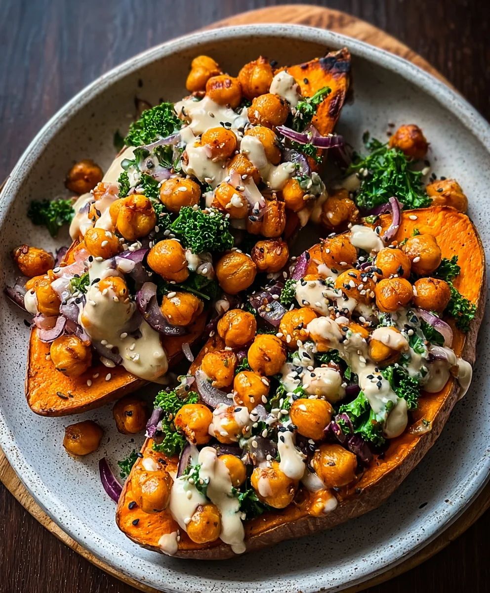Sweet Potato Tahini Chickpea Butter-Vegan Recipe