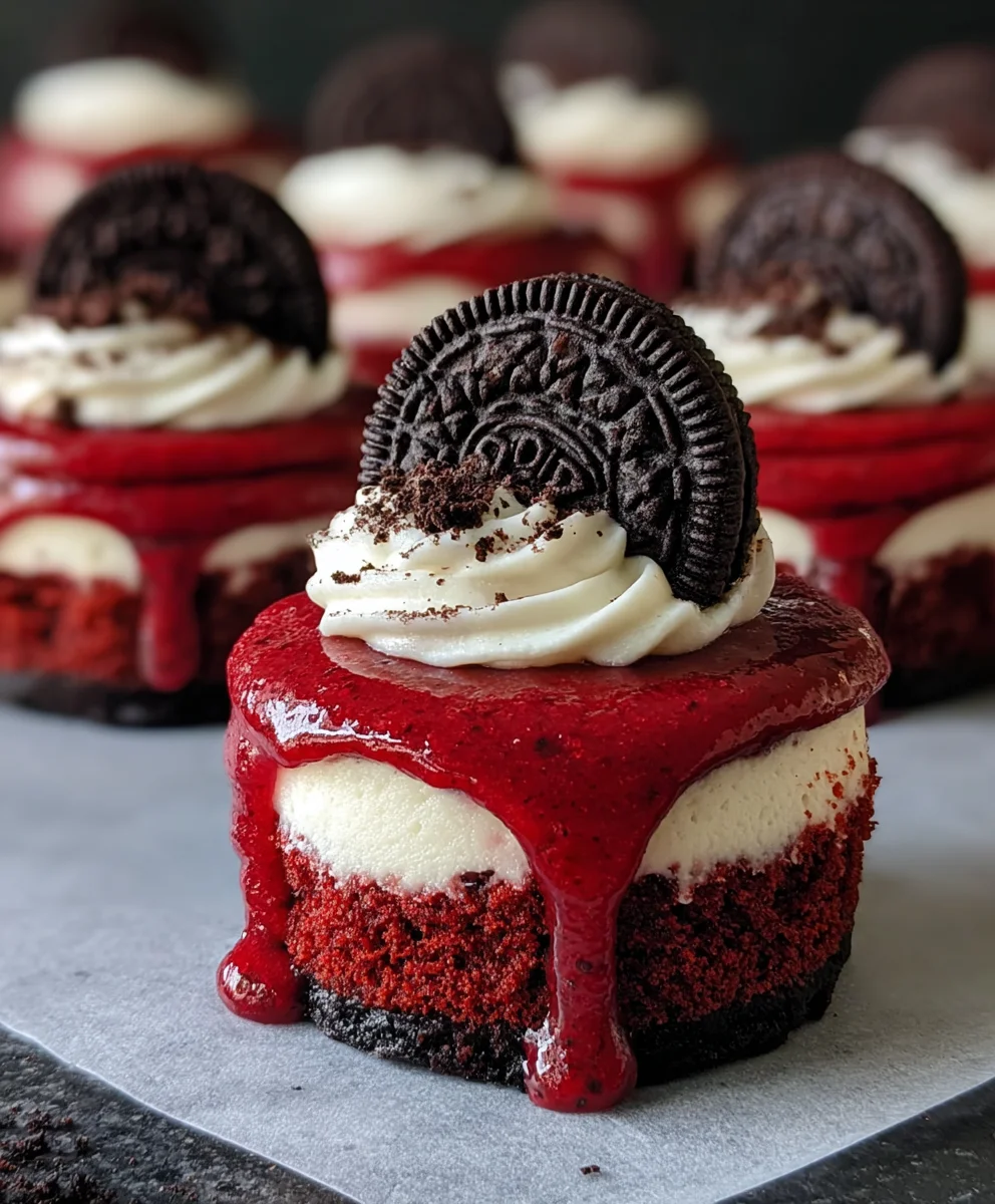 Mini Red Velvet Oreo Cheesecakes Recipe