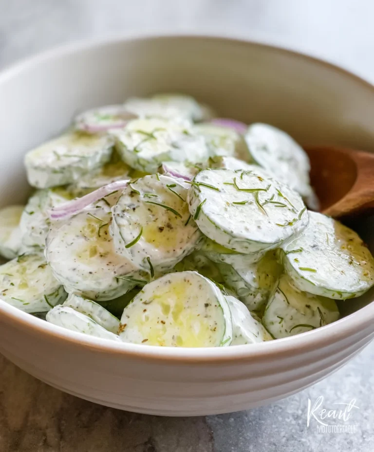 Creamy Cucumber Salad- Refreshing & Delicious Recipe