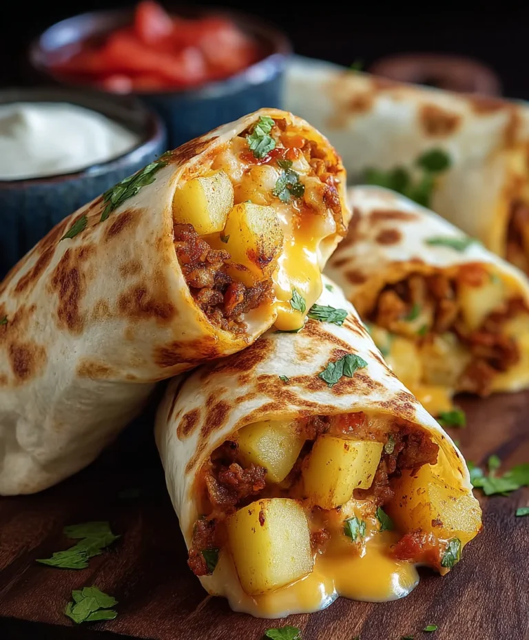 Cheesy Beef Potato Burritos-Easy & Delicious