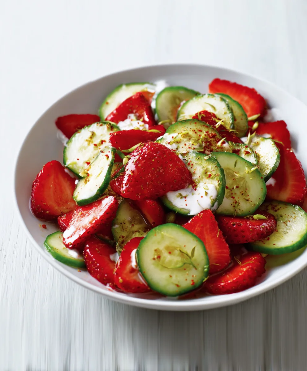 Cucumber Strawberry Salad- Refreshing Summer Side Dish