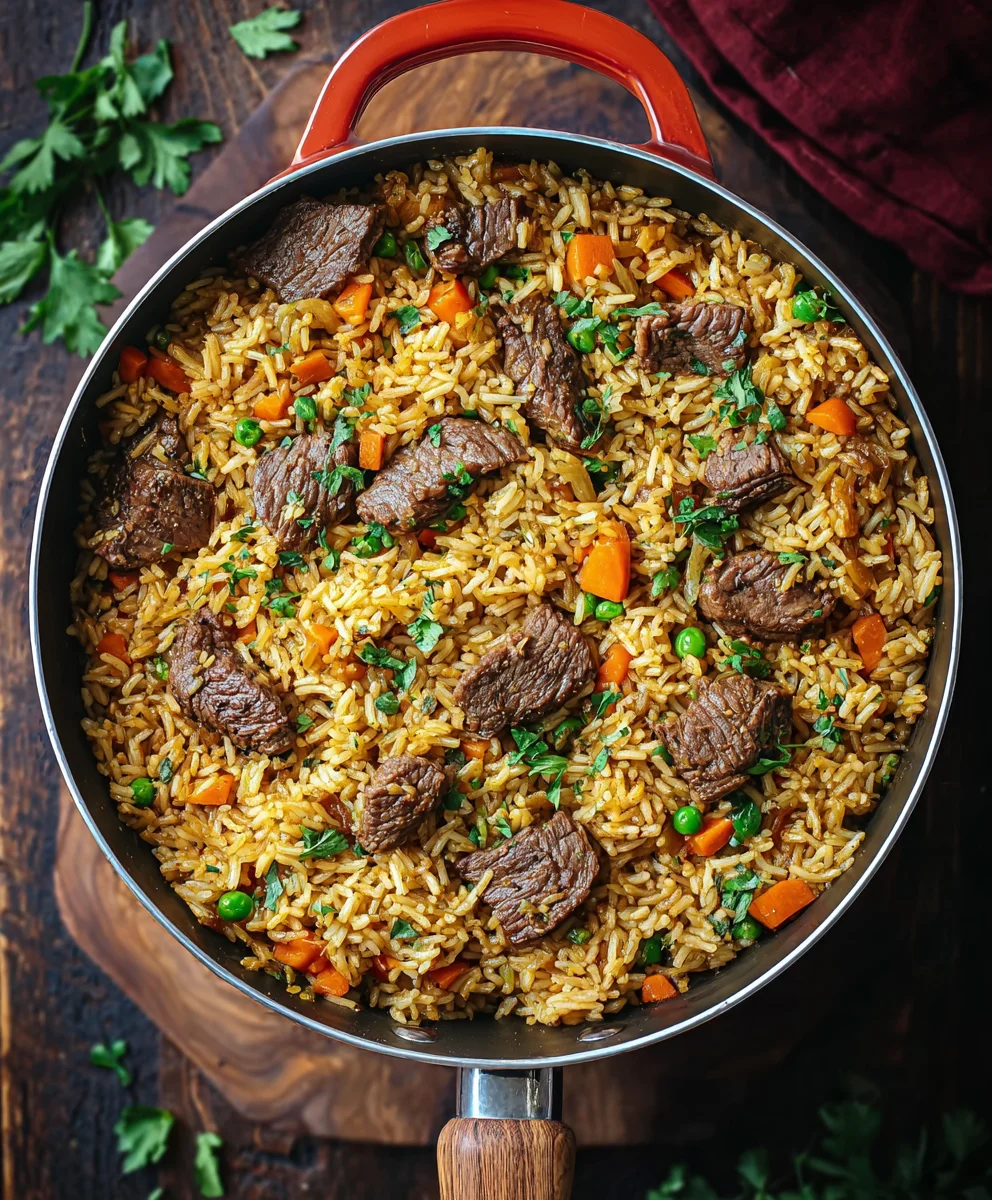Authentic Beef Rice Plov- Flavorful Uzbek Style Recipe