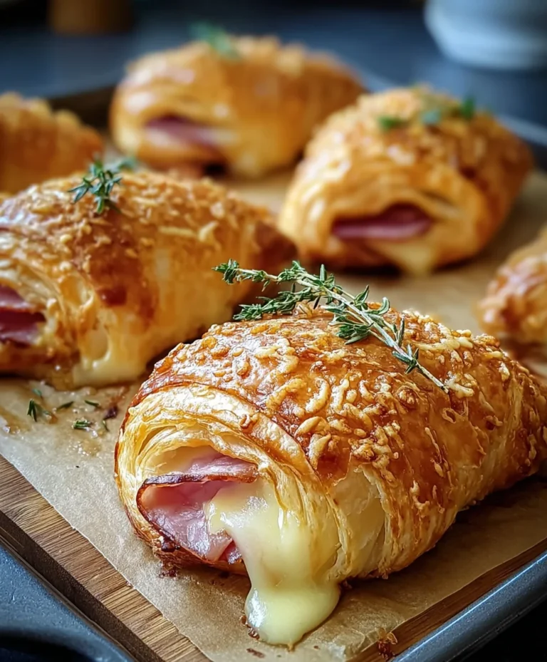 Baked Beef Beef Ham Cheese Croissants – Easy Recipe