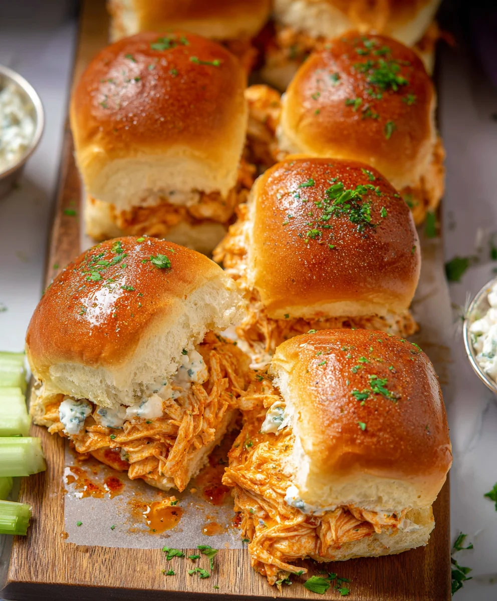 Spicy Buffalo Chicken Sliders - Easy Game Day Recipe