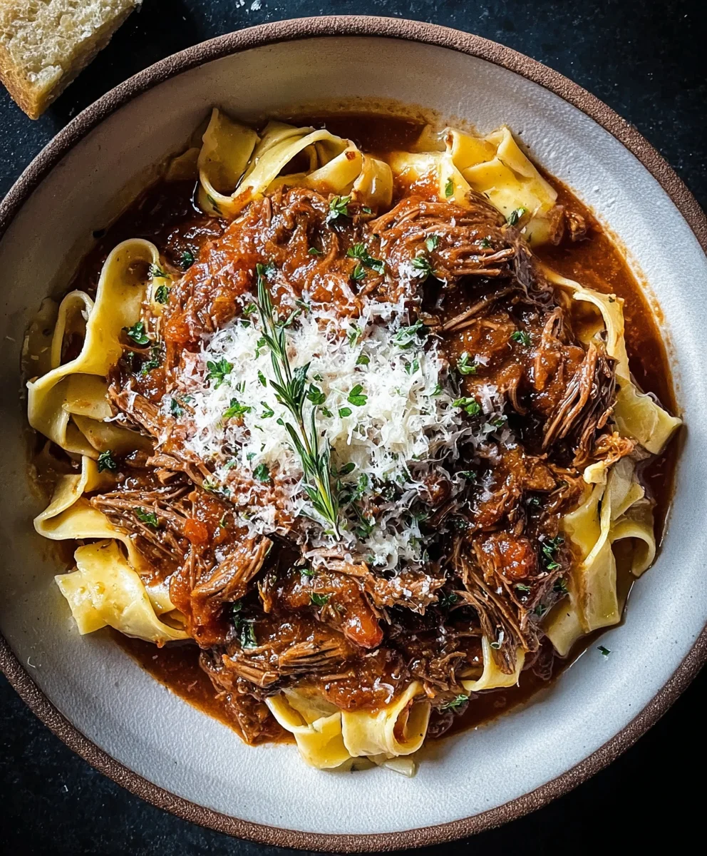 Easy Slow Cooker Beef Ragu - Flavorful & Simple