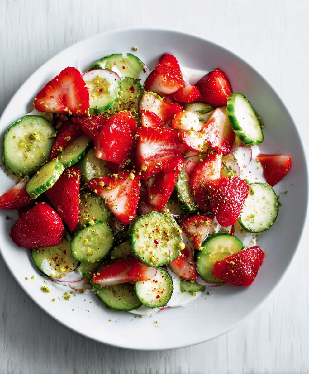 Cucumber Strawberry Salad- Refreshing Summer Side Dish