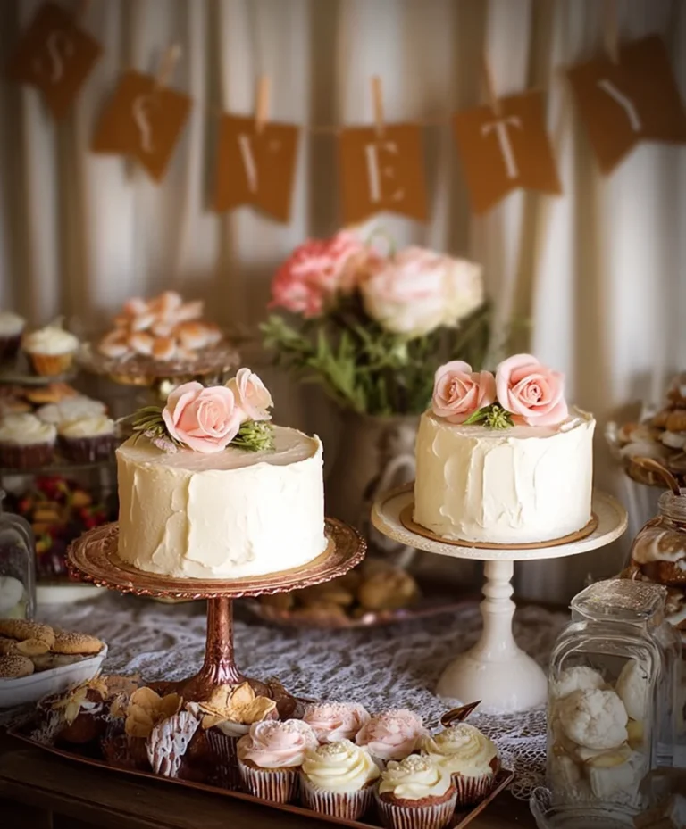 Vintage Wedding Dessert Table Ideas-Sweet Elegance