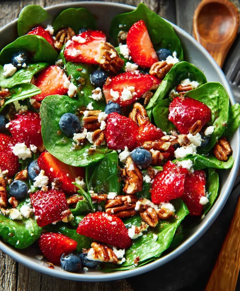 Easy Strawberry Spinach Salad Quick Meal