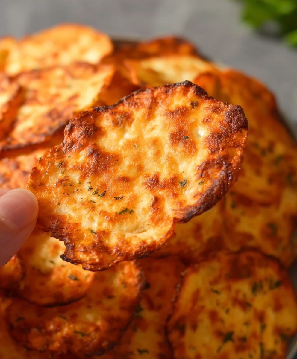 Crunchy Cottage Cheese Chips-Healthy Snack