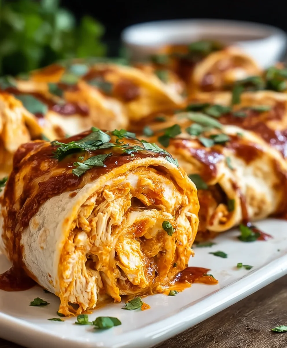 Easy Chicken Enchilada Roll Ups - Quick & Delicious