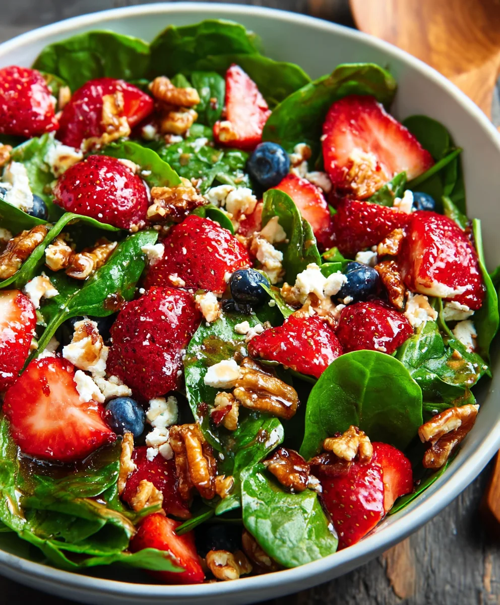 Easy Strawberry Spinach Salad Quick Meal