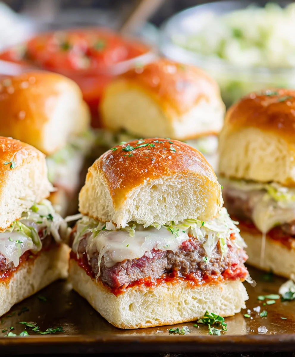 Italian Beef Grinder Sliders- Easy Party Bites